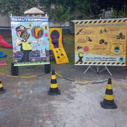 Alunos da educação infantil participaram de atividade lúdica sobre educação para o trânsito